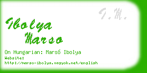 ibolya marso business card